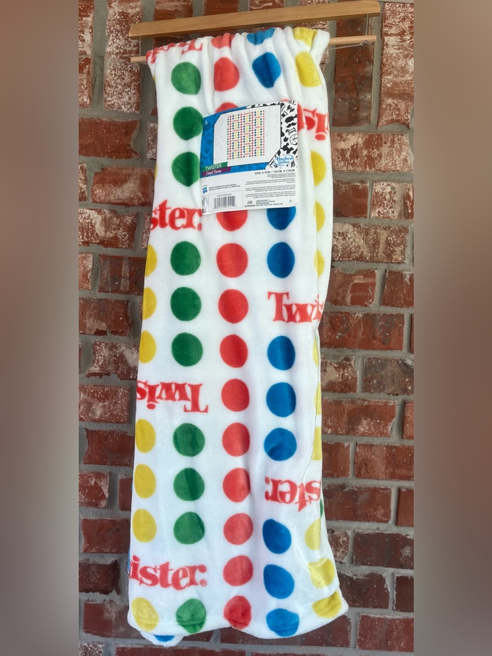 Hasbro Twister Soft Plush Throw Blanket NWT